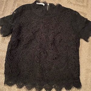 ZARA black lace top